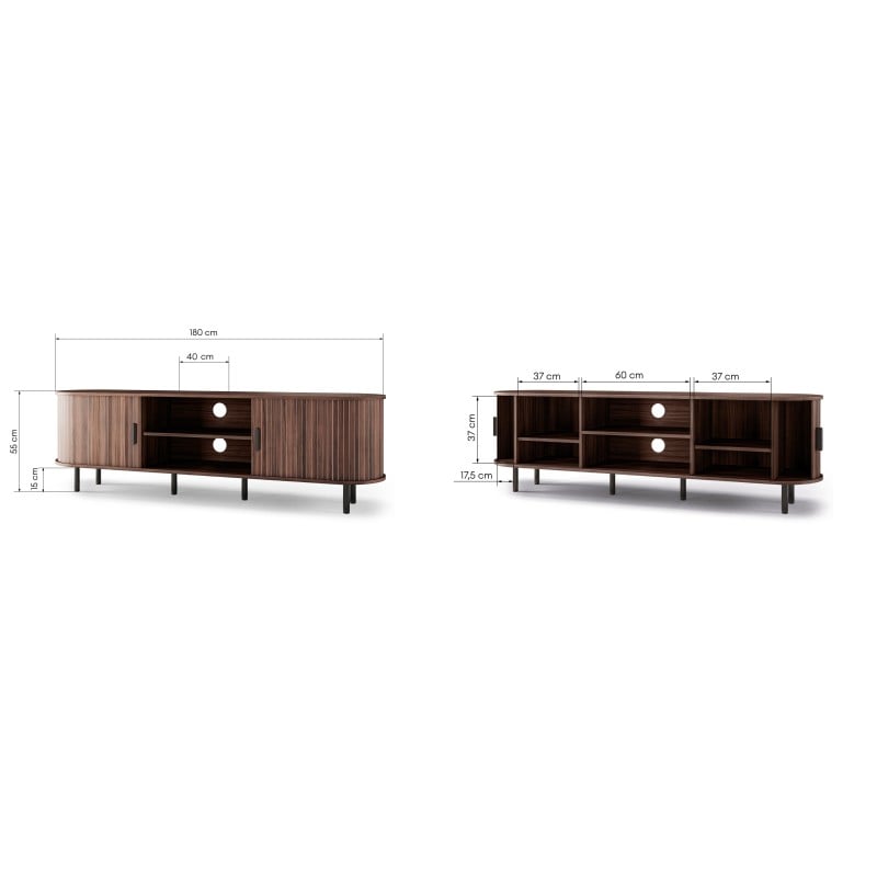 TV spintelė GLICINA 180 cm, atvira
