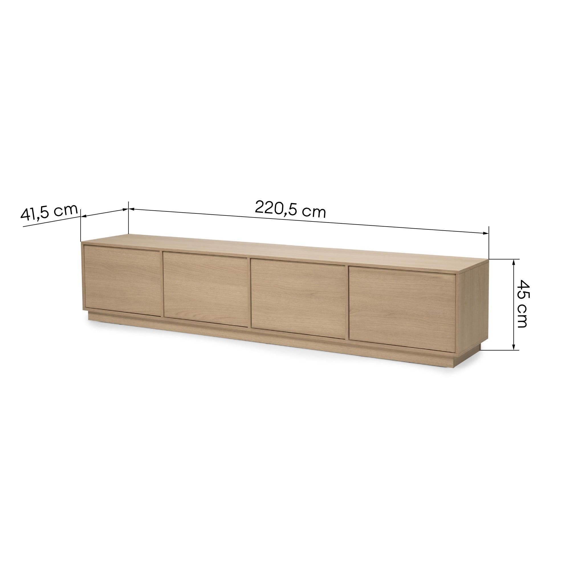 TV skapītis GENIAL, ozols Lindberg, 220 cm