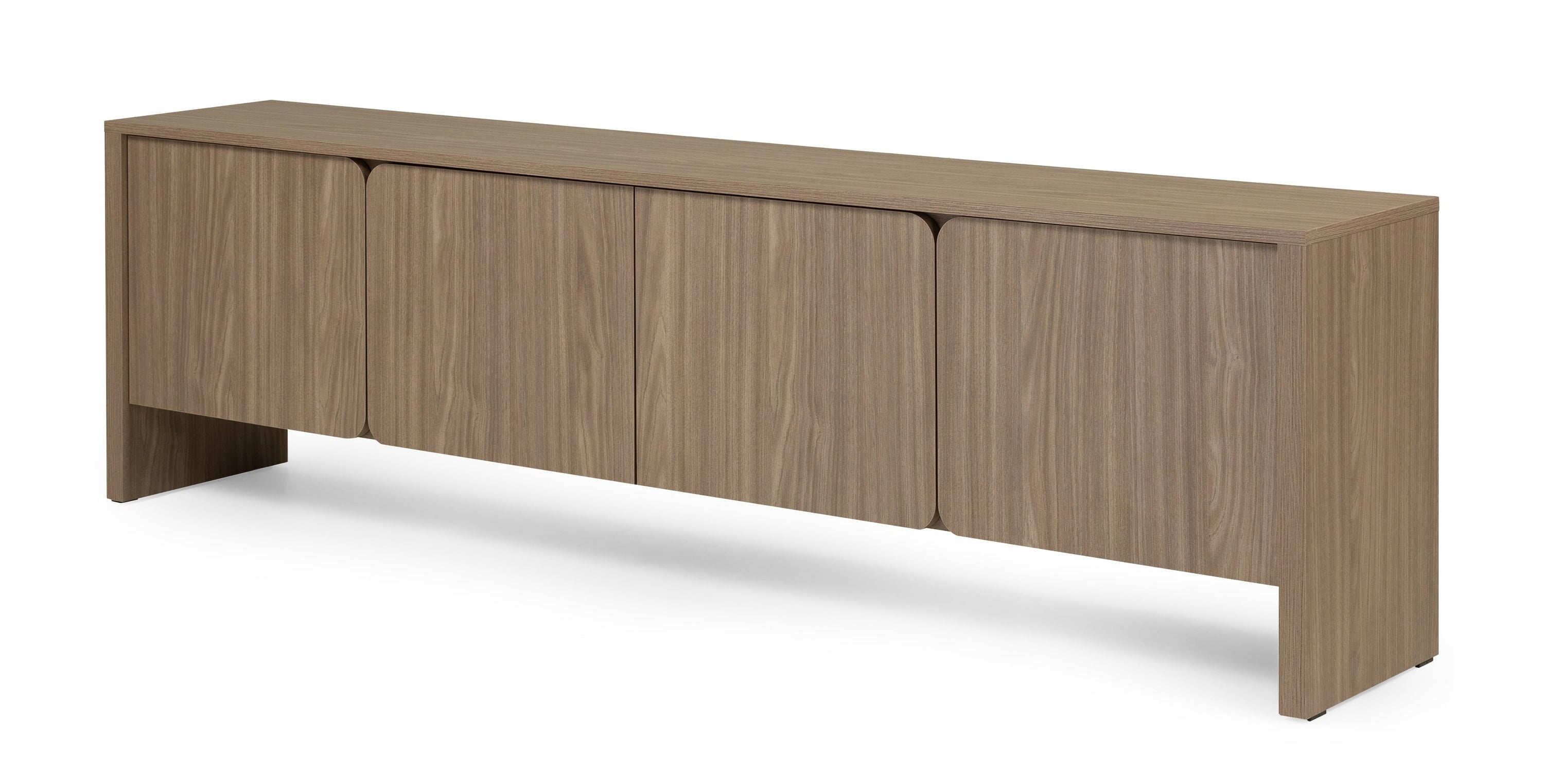TV cabinet NACREE, pearl oak, rounded doors