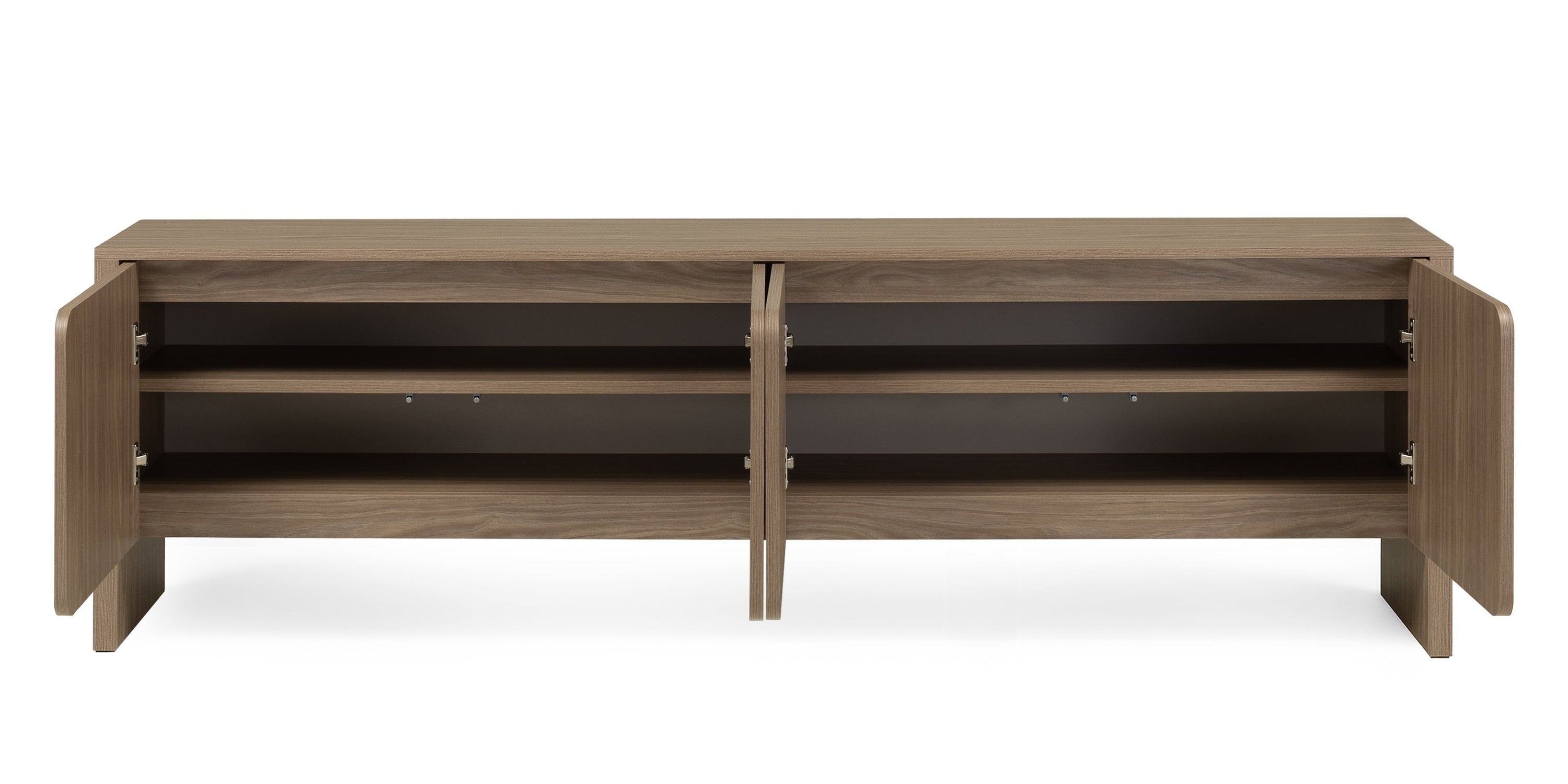 TV cabinet NACREE, pearl oak, rounded doors