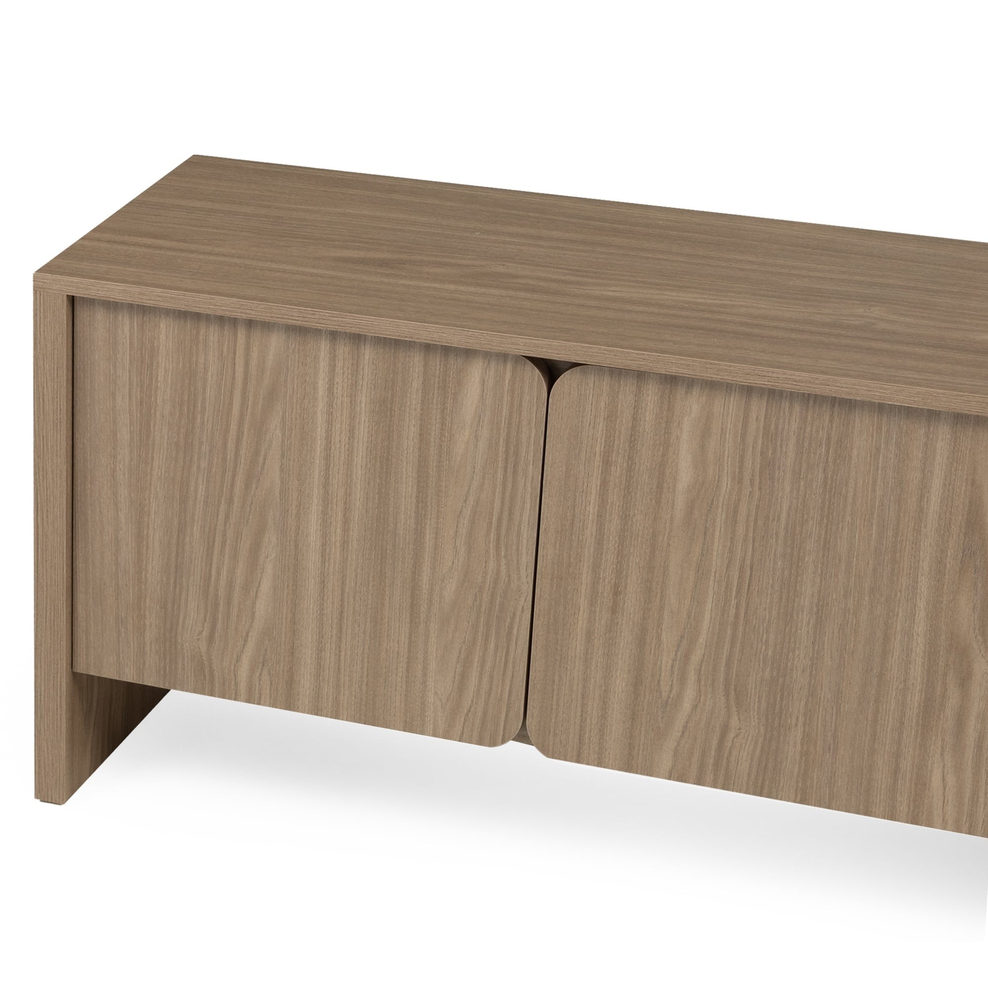 TV cabinet NACREE, pearl oak, rounded doors