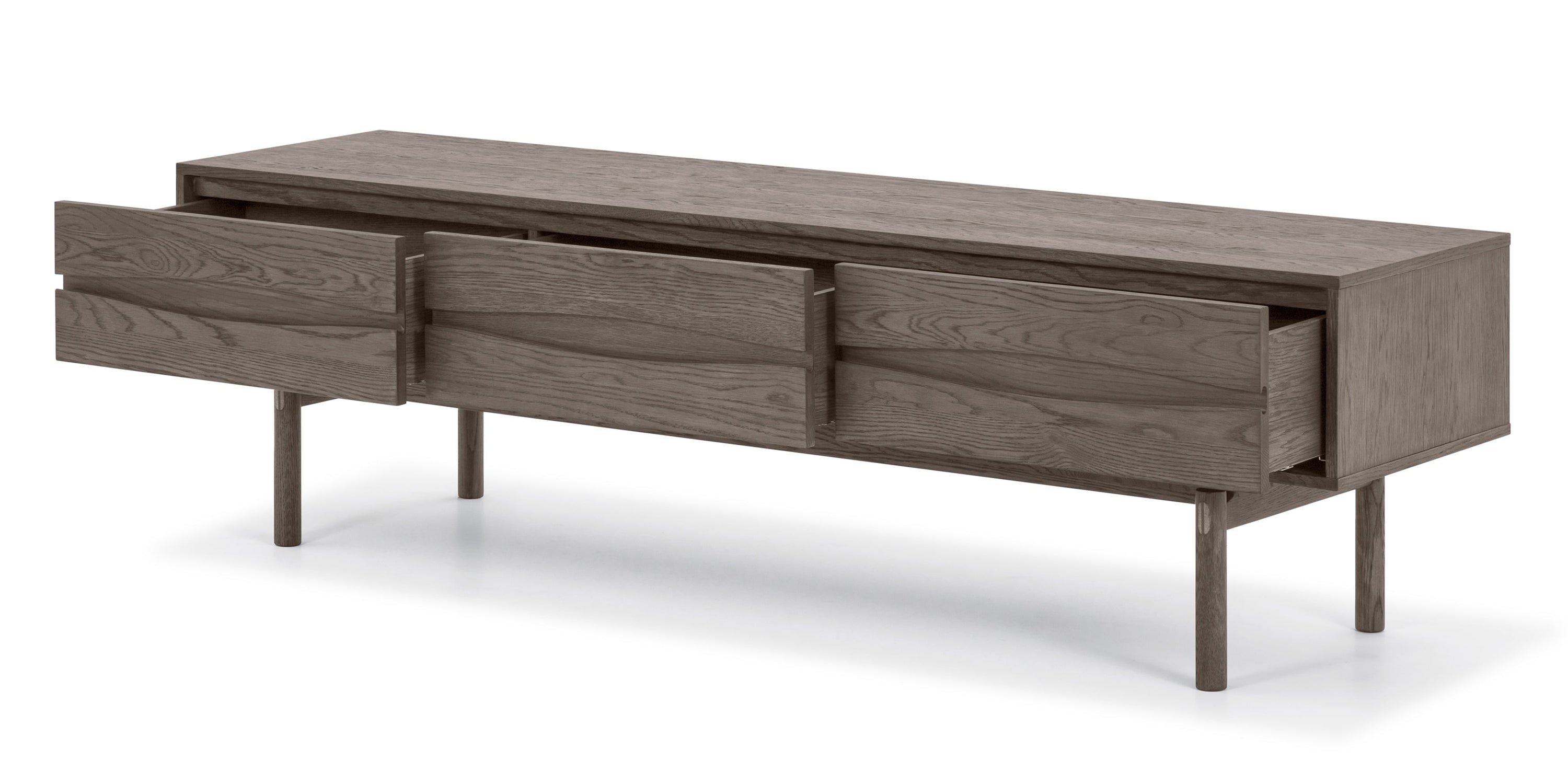 TV cabinet SALINE, espresso oak, with drawers