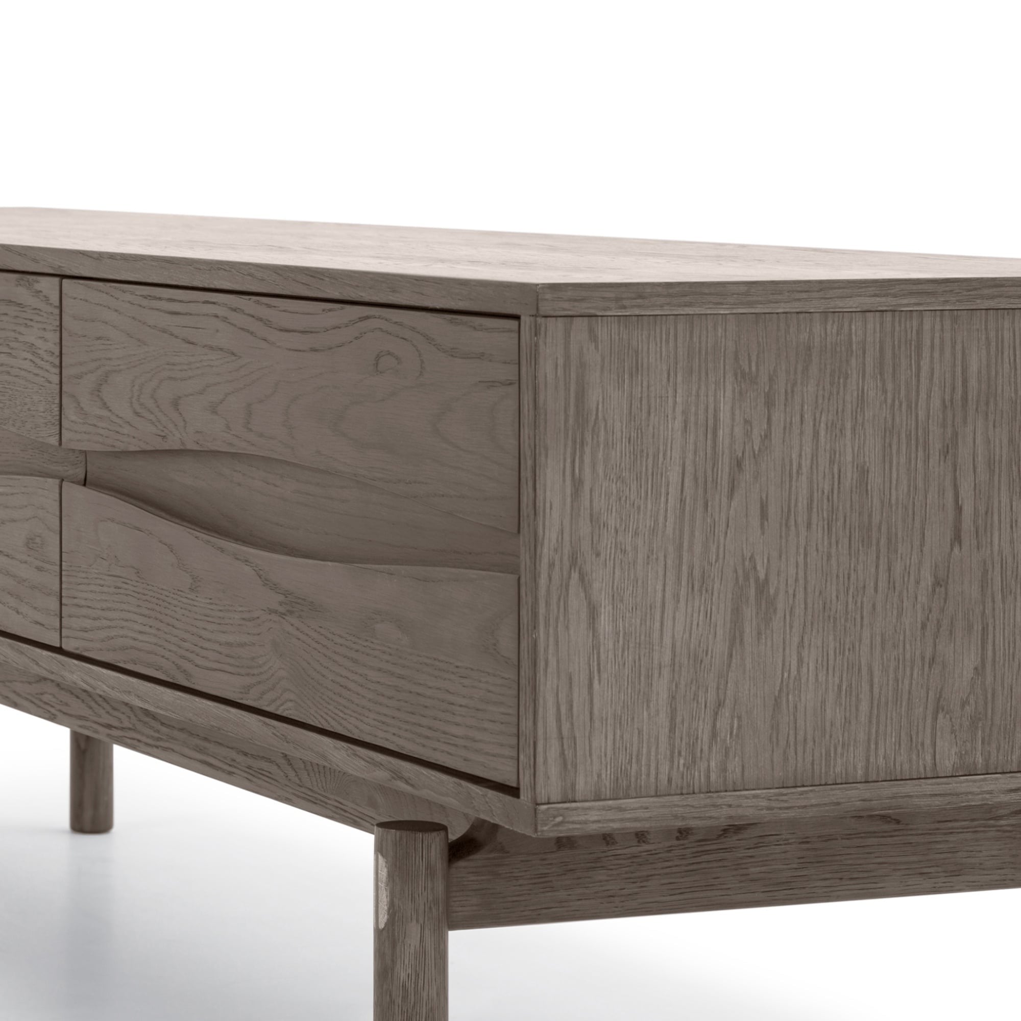 TV cabinet SALINE, espresso oak, with drawers