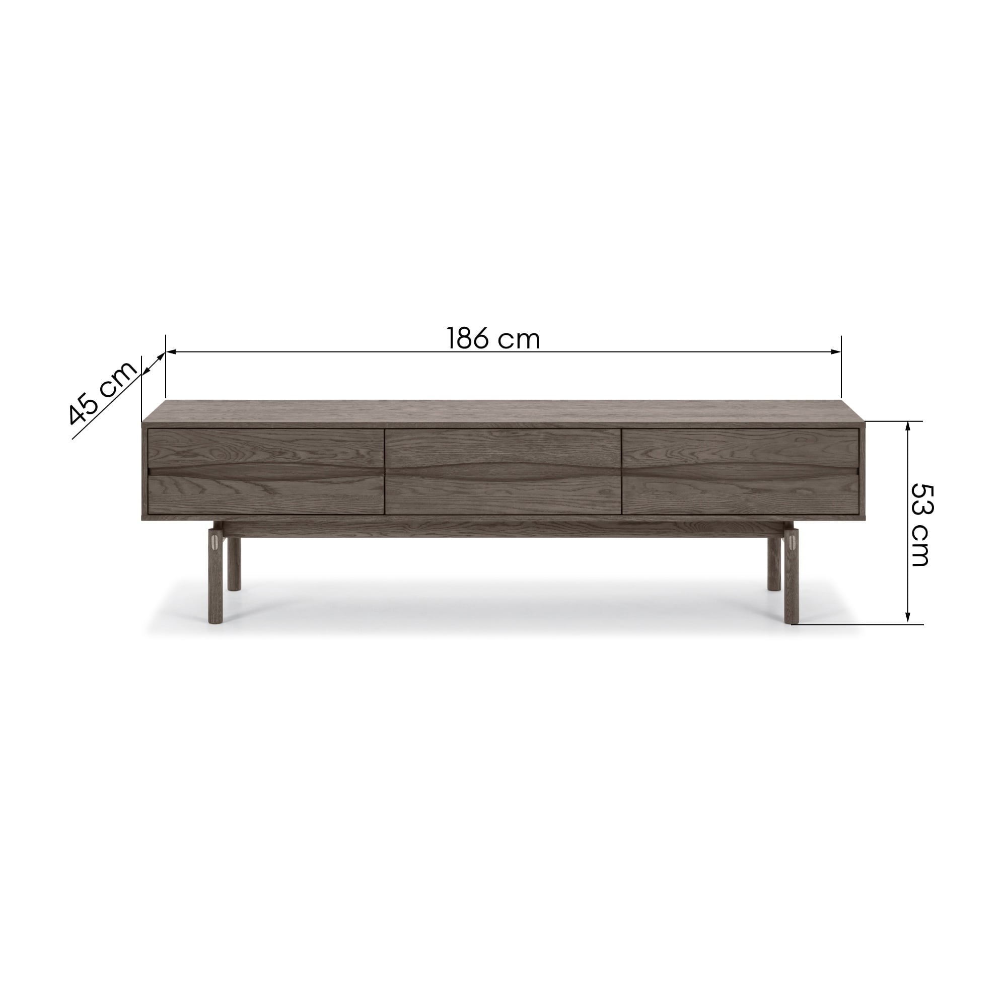 TV cabinet SALINE, espresso oak, with drawers