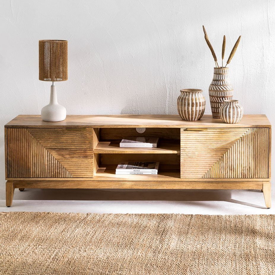 TV spintelė BORKU DANDIA, mango medis, 165x40