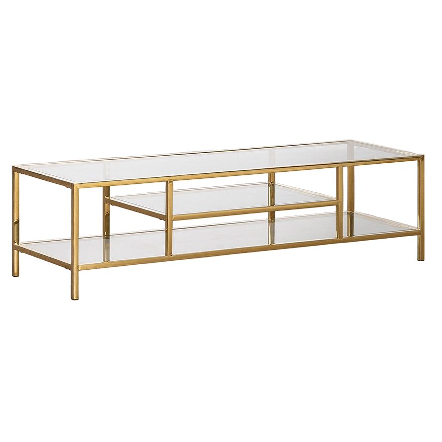 TV spintelė AELDUA, stiklas ir plienas