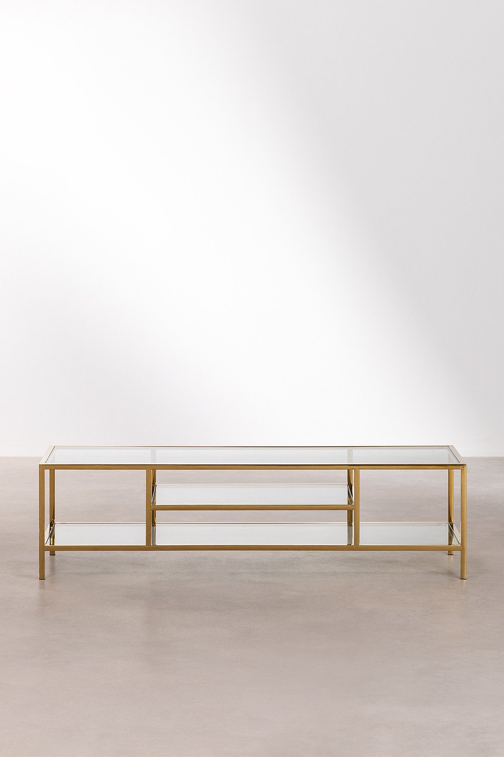 TV spintelė AELDUA, stiklas ir plienas