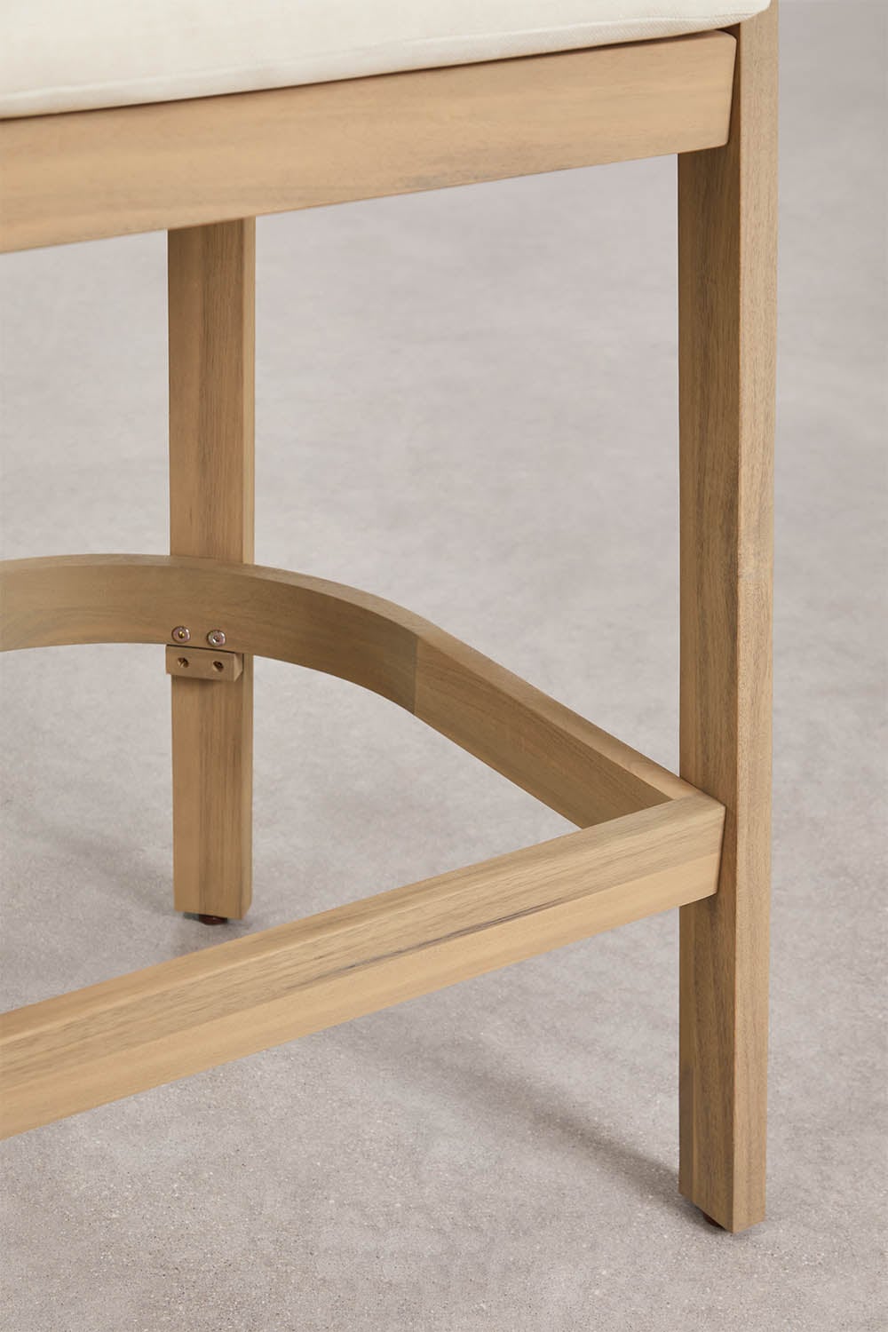 High outdoor chair ULENO, light acacia, 75 cm