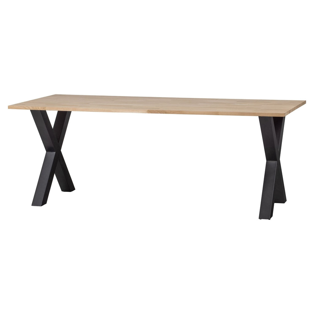 "Tablo" Valgomojo Stalas, 220x90, Ąžuolas, X - Kojos - Namų Idėja