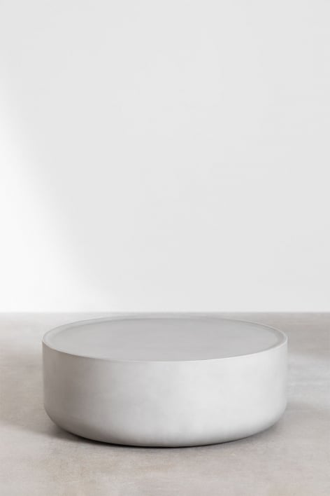 Oval outdoor coffee table CIMENTO, tapioca sand
