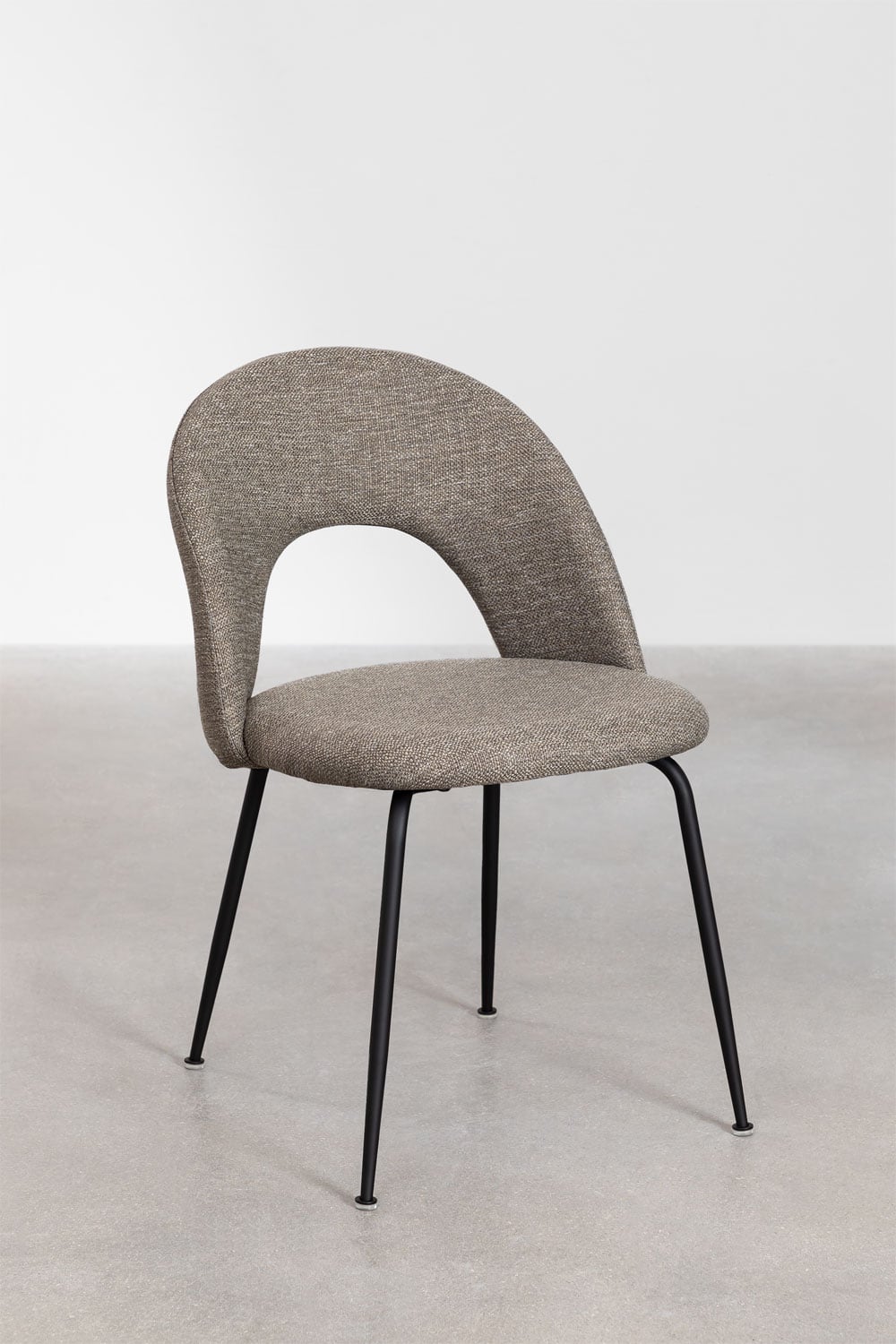 Valgomojo kėdė GLORINA, Tkaniny Beige, Goud kojos