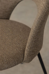 Valgomojo kėdė GLORINA, Aksamitny Beige Cream, Goud kojos