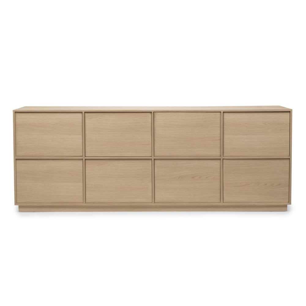 Chest of drawers GENIAL, 8 doors, Lindberg oak, 220 cm