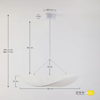 Pakabinamas LED šviestuvas ZELVANA, Balta (2 variantas)