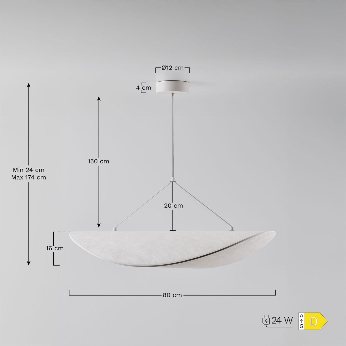 Pakabinamas LED šviestuvas ZELVANA, Balta (3 variantas)