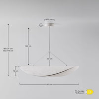 Pakabinamas LED šviestuvas ZELVANA, Balta (3 variantas)