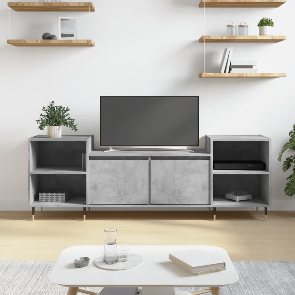 Televizoriaus spintelė, betono pilka, 160x35x55cm, mediena - Namų Idėja