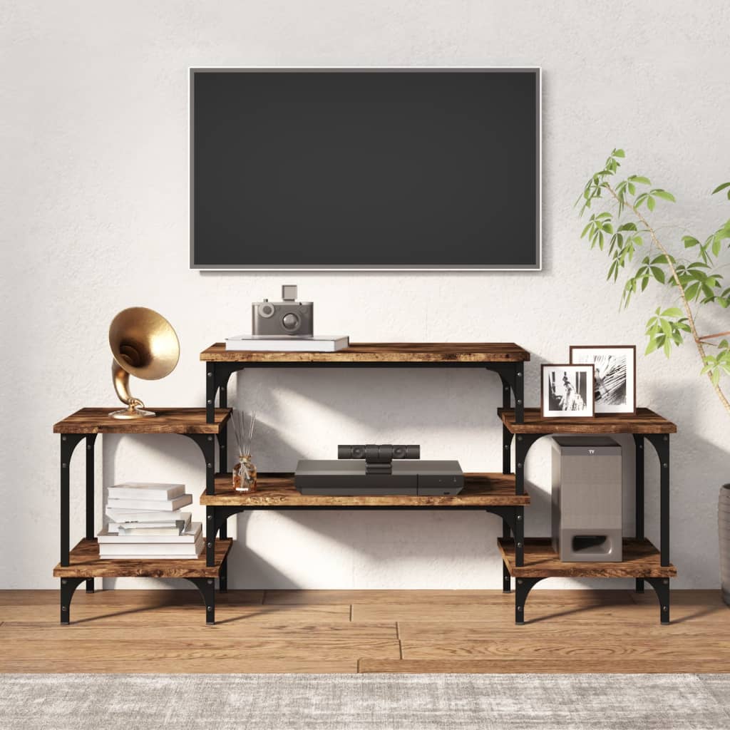 Televizoriaus spintelė, dūminio ąžuolo, 117x35x52cm, mediena - Namų Idėja