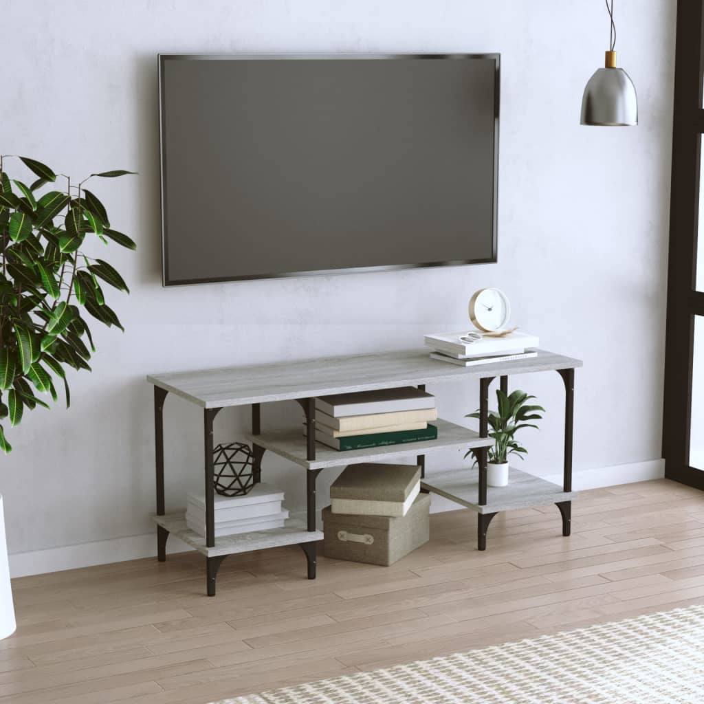 Televizoriaus spintelė, pilka ąžuolo, 102x35x45,5cm, mediena - Namų Idėja