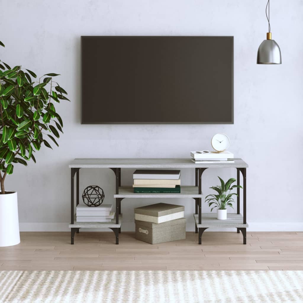 Televizoriaus spintelė, pilka ąžuolo, 102x35x45,5cm, mediena - Namų Idėja