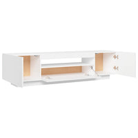 Televizoriaus spintelė su LED apšvietimu, balta, 160x35x40cm - Namų Idėja