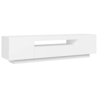 Televizoriaus spintelė su LED apšvietimu, balta, 160x35x40cm - Namų Idėja