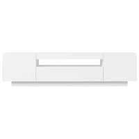 Televizoriaus spintelė su LED apšvietimu, balta, 160x35x40cm - Namų Idėja