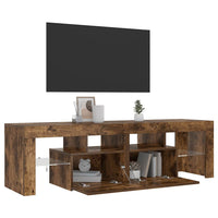 Televizoriaus spintelė su LED, dūminio ąžuolo, 140x36,5x40cm - Namų Idėja