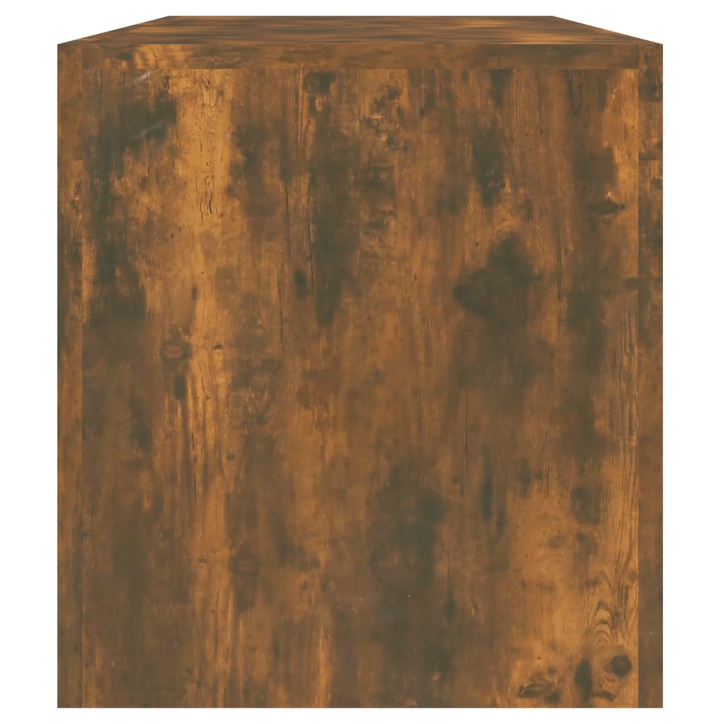 Televizoriaus spintelė su LED, dūminio ąžuolo, 140x36,5x40cm - Namų Idėja