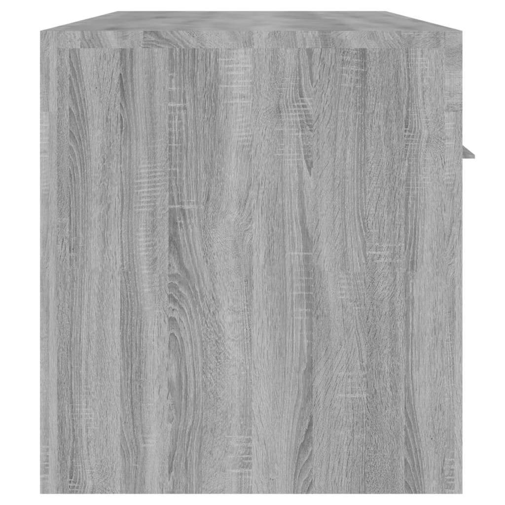 Televizoriaus spintelė su LED, pilka ąžuolo, 140x36,5x40cm - Namų Idėja