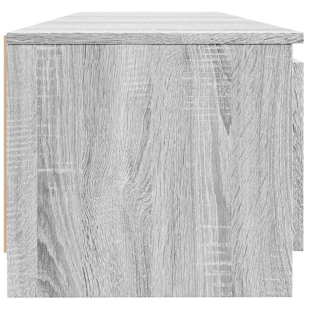 Televizoriaus spintelė su LED, pilka ąžuolo, 140x40x36cm - Namų Idėja