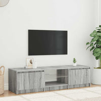 Televizoriaus spintelė su LED, pilka ąžuolo, 140x40x36cm - Namų Idėja