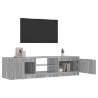 Televizoriaus spintelė su LED, pilka ąžuolo, 140x40x36cm - Namų Idėja