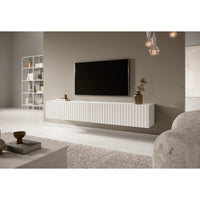 TV spintelė LORCAN, 175 cm, balta
