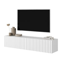 TV spintelė LORCAN, 138,6 cm, balta