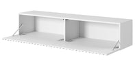 TV spintelė LORCAN, 138,6 cm, balta
