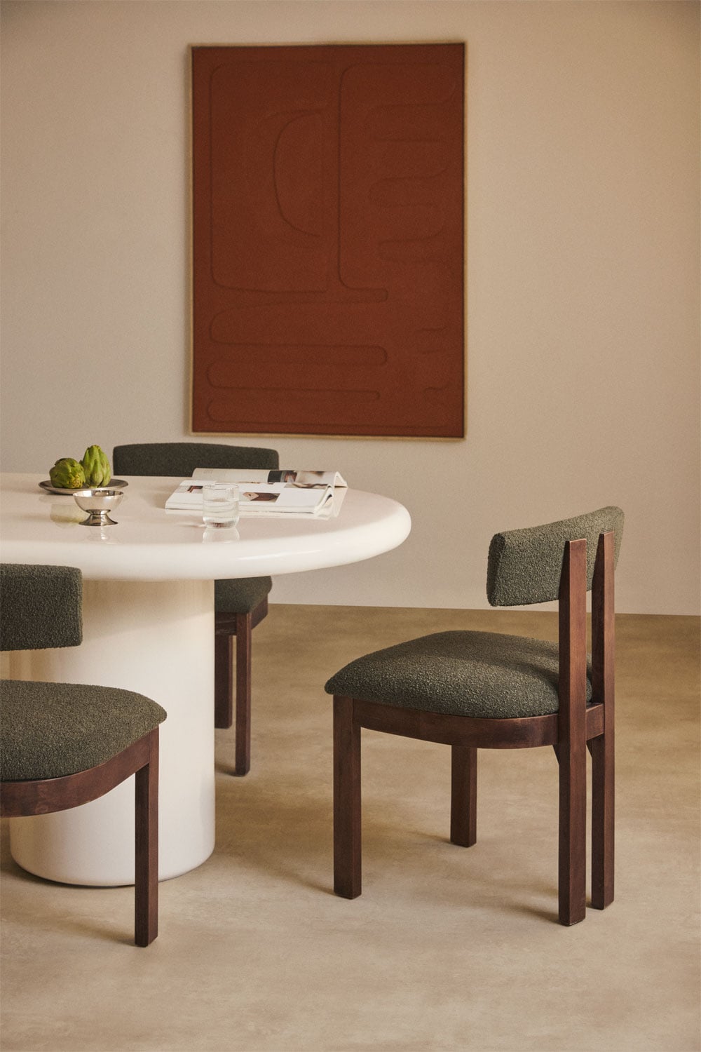 Dining chair RENAARA, bouclé