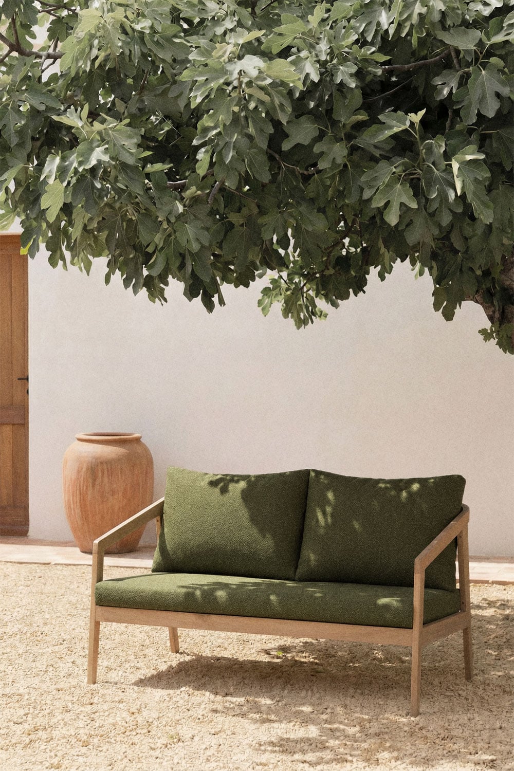 Sofa VIRVO, dvivietė, šviesus akacijos rudas (2 var.)