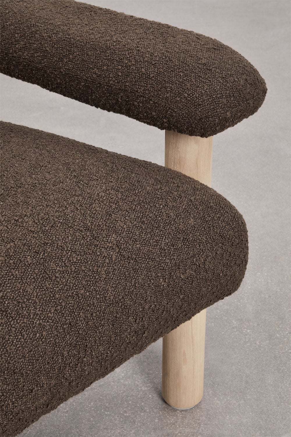 Armchair HAROORO, chocolate