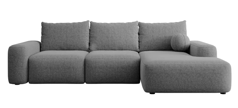 Kampinė sofa CARNOS, tamsiai pilkos spalvos