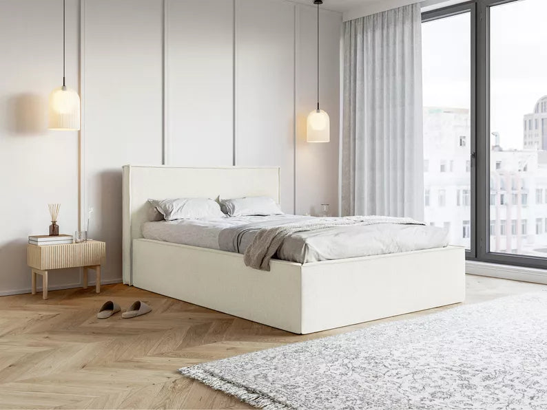 Bedroom bed LUCERA SICURO, cream color