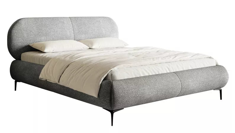 Bedroom bed VELORA, grey