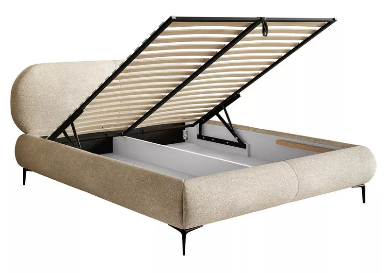 Bedroom bed VELORA, sand/beige