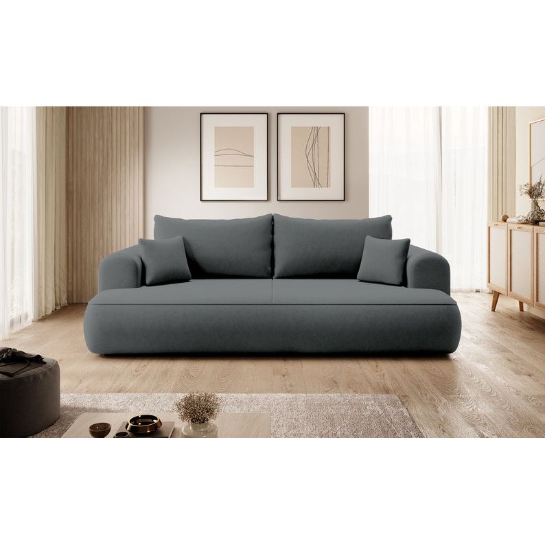 Sofa lova OVO, tamsiai pilkas aksomas