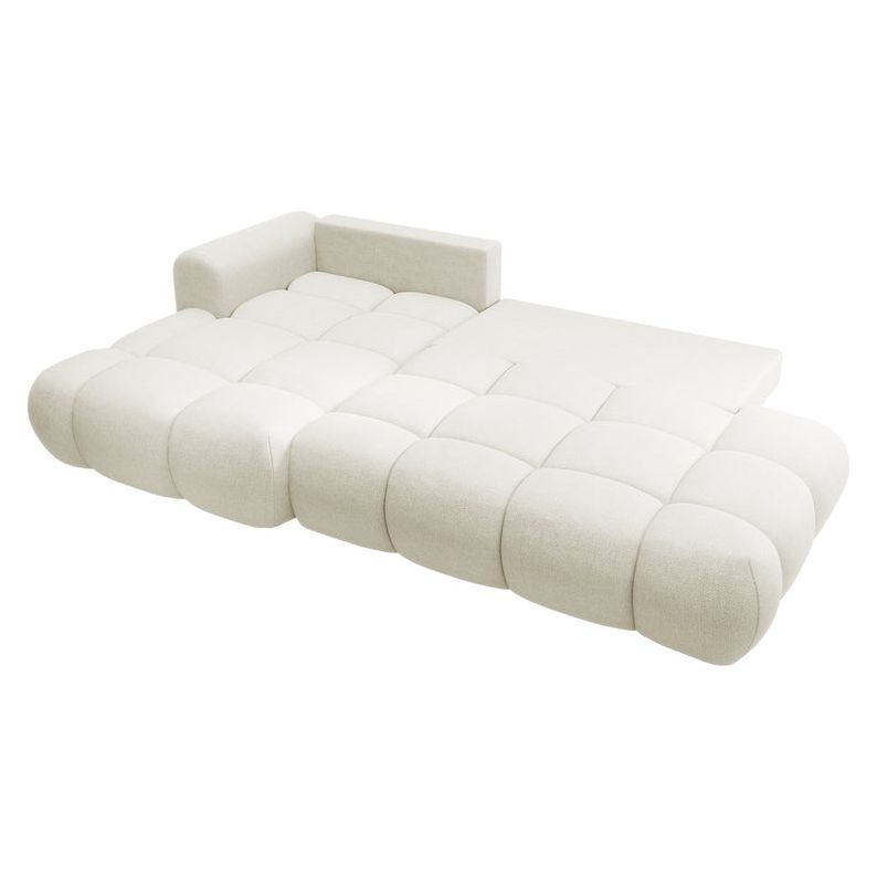 Kampinė sofa lova OMBO, kairė, natūrali
