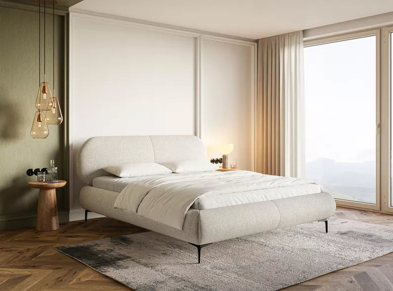 VELORA bed, light beige