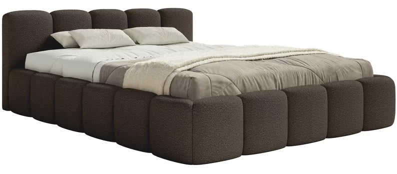 Miegamojo lova SOFTY LOW, ruda boucle