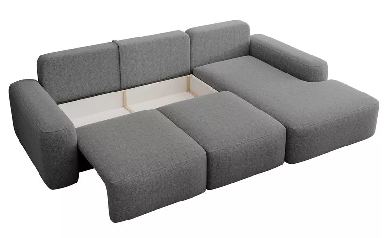 Kampinė sofa CARNOS, tamsiai pilkos spalvos