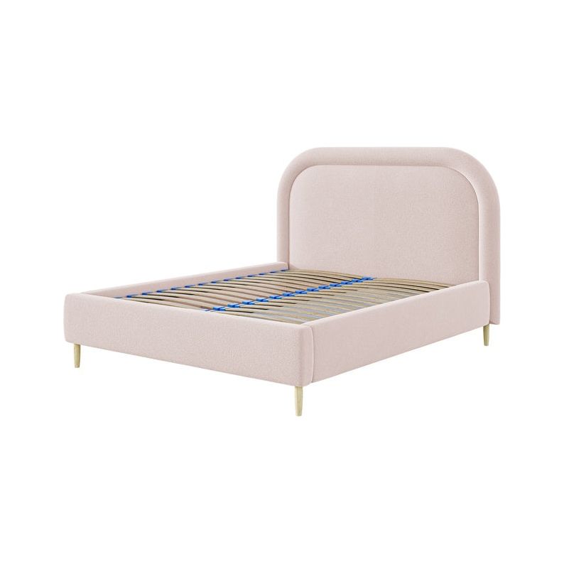 Minkšta lova  JOANNA , rausva spalva, boucle