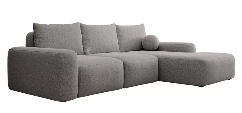 Kampinė sofa CARNOS, tamsiai pilkos spalvos